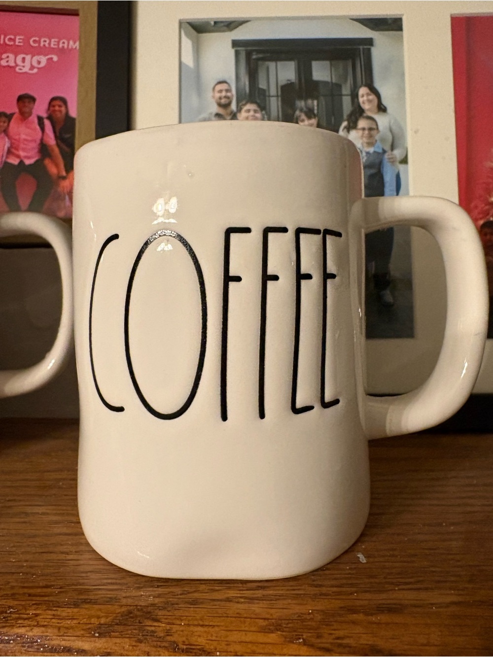 Rae Dunn White Mug with Black Interior